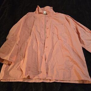 Disney Peach Button Down Shirt